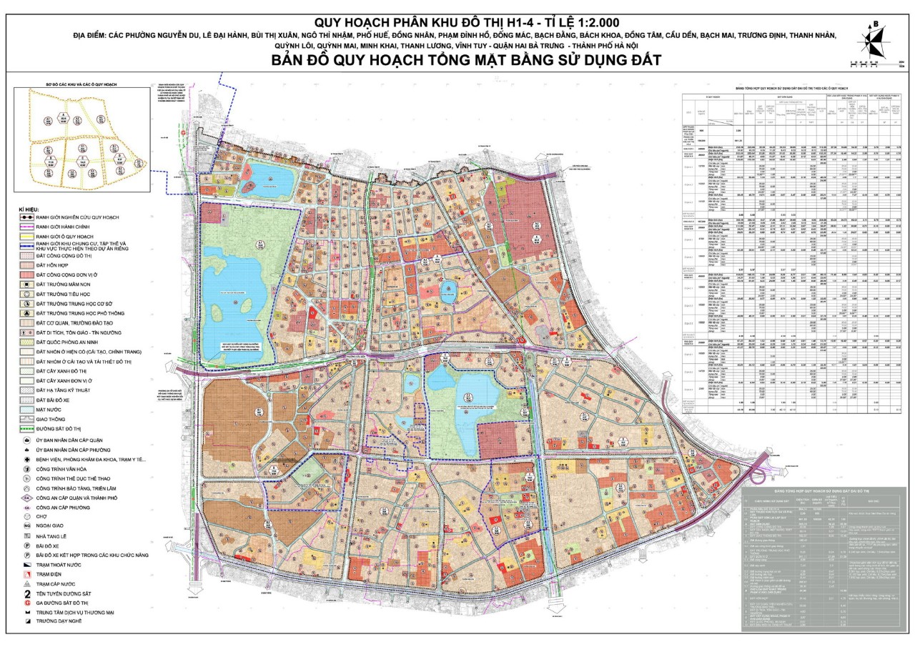 Bản đồ quy hoạch tổng mặt bằng sử dụng đất
